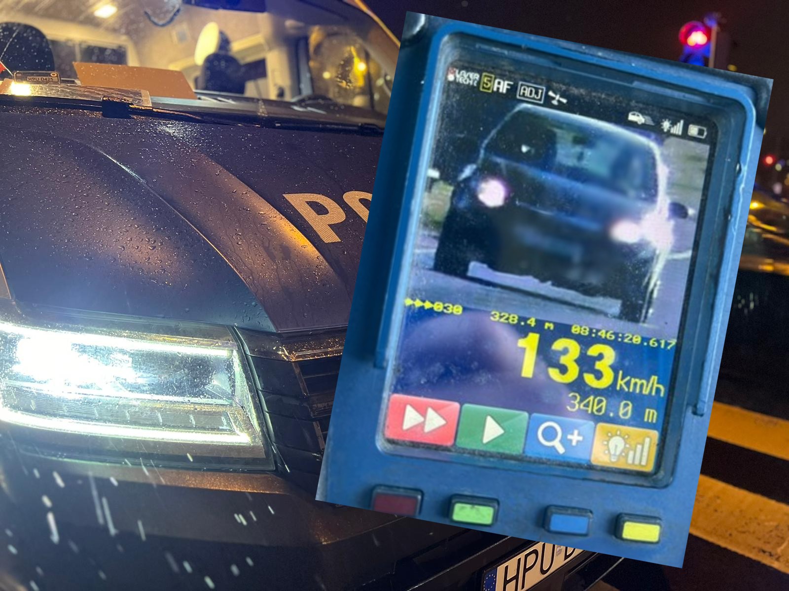 Pędził 133 km/h w terenie zabudowanym. 26-latek stracił prawo jazdy i zapłaci wysoki mandat